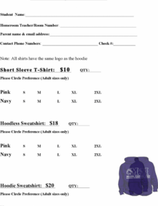 Editable T Shirt Purchase Order Template Doc