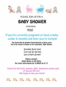 Free  Baby Shower Order Of Events Template Doc Example