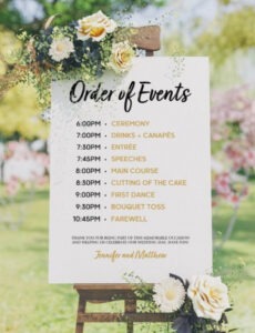 Free  Bridal Shower Order Of Events Template Pdf Example