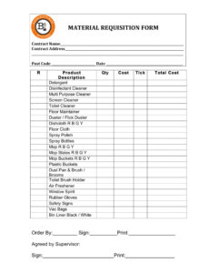 Free  Construction Materials Purchase Order Template Word Example