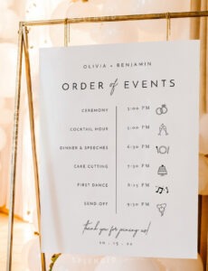 Free Custom Bridal Shower Order Of Events Template Word Sample