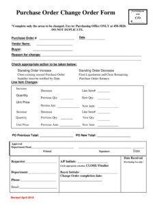 Free Editable App Development Change Order Template Doc Example