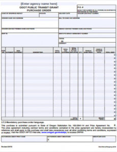 Free Editable Company Car Purchase Order Template Word