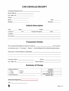 Free Editable Used Car Purchase Order Template Doc