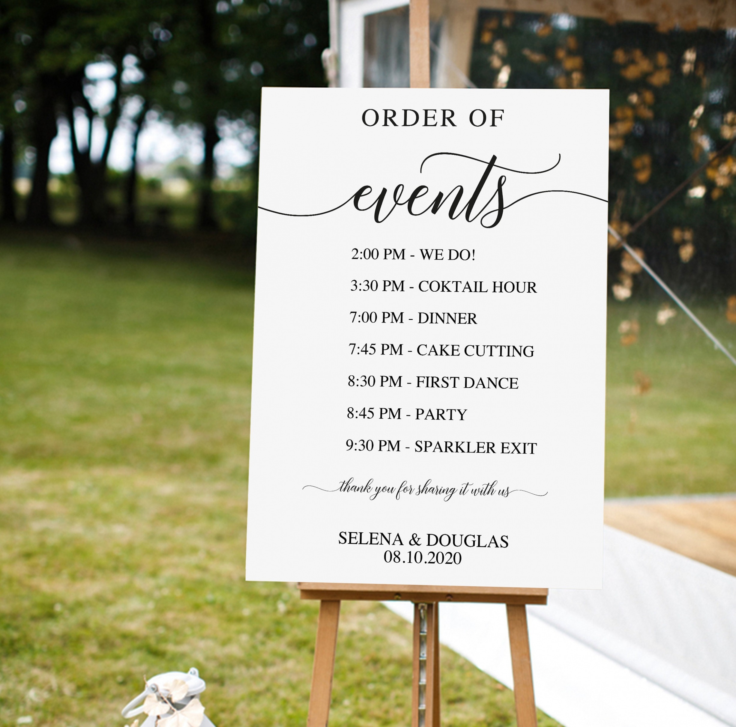 Free Printable Bridal Shower Order Of Events Template Excel