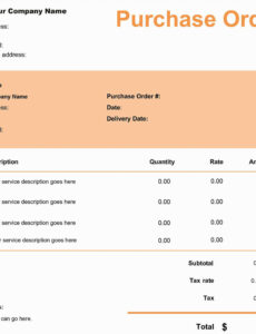 Free Printable Company Purchase Order Policy Template Excel