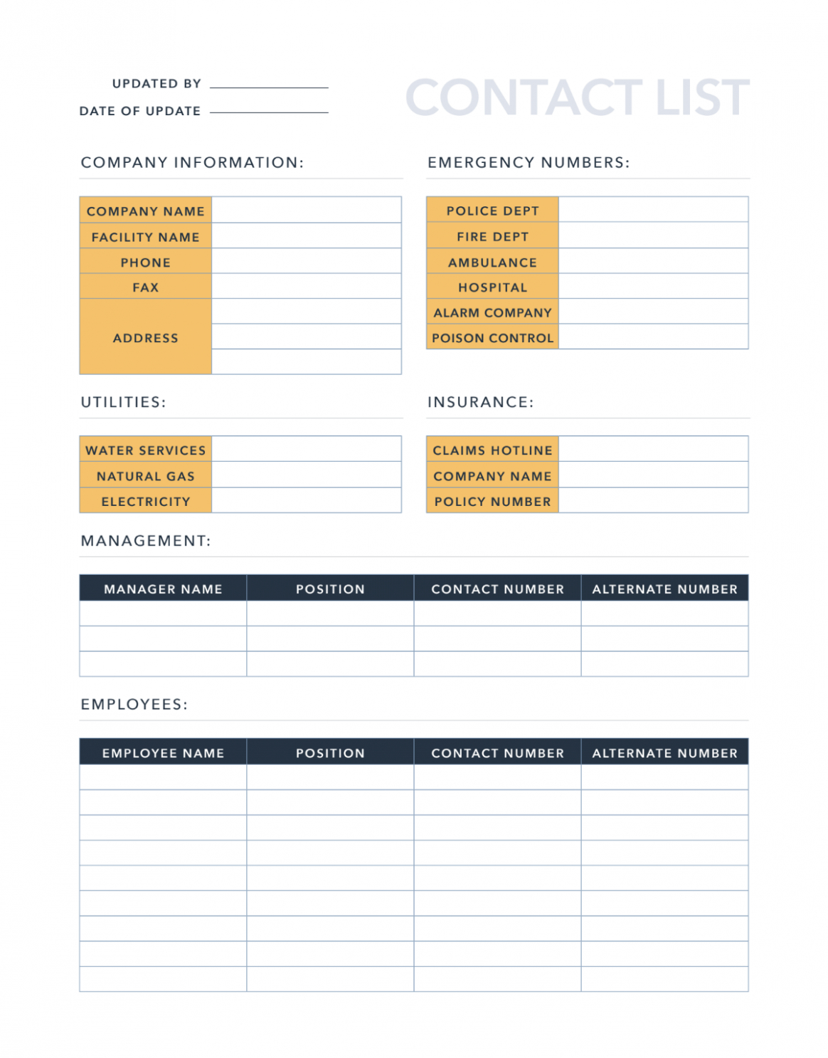 editable google sheets contact list template excel