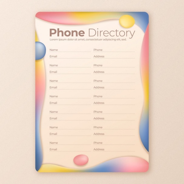 free custom telephone directory template  free vectors &amp;amp; psds to download doc