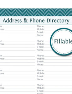 free editable address &amp;amp; phone directory fillable printable pdf instant  etsy