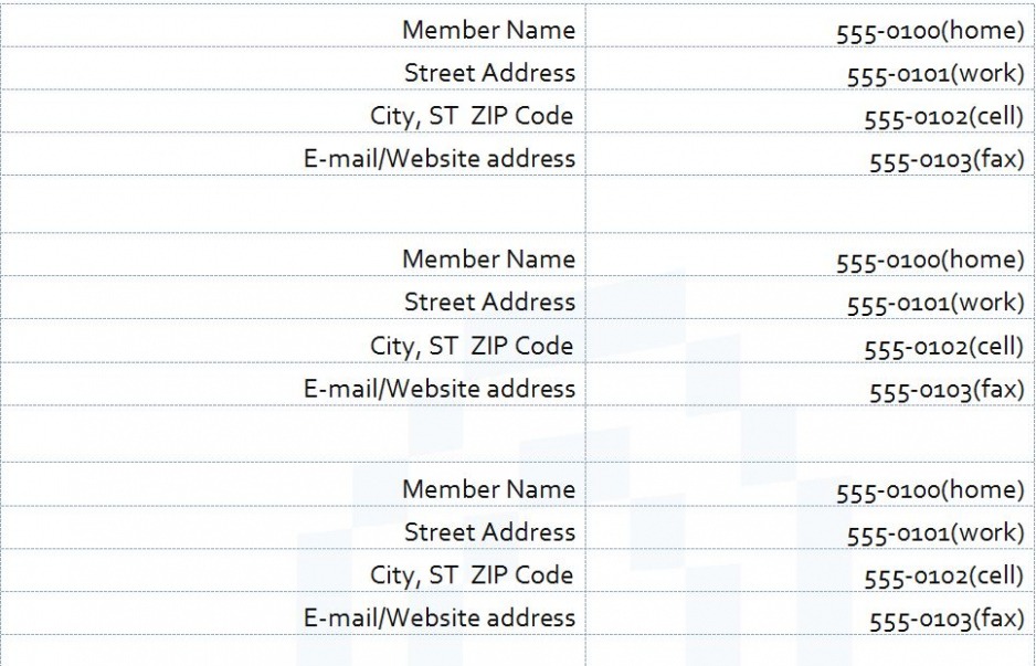 free editable church directory template  directory template for church doc sample