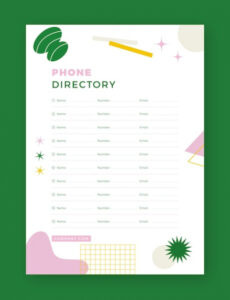 free printable premium vector  flat design telephone directory template  sample