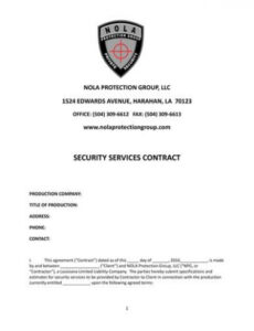 Custom Security Guard Post Orders Template Word