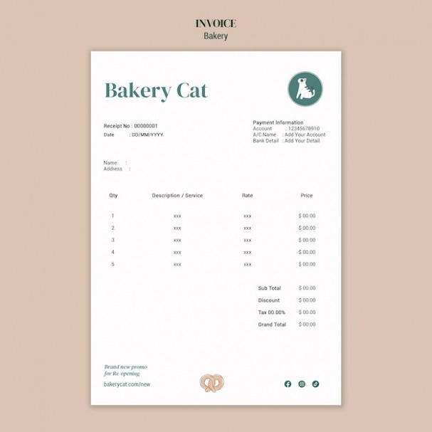 Free Printable Baked Goods Order Form Template Excel