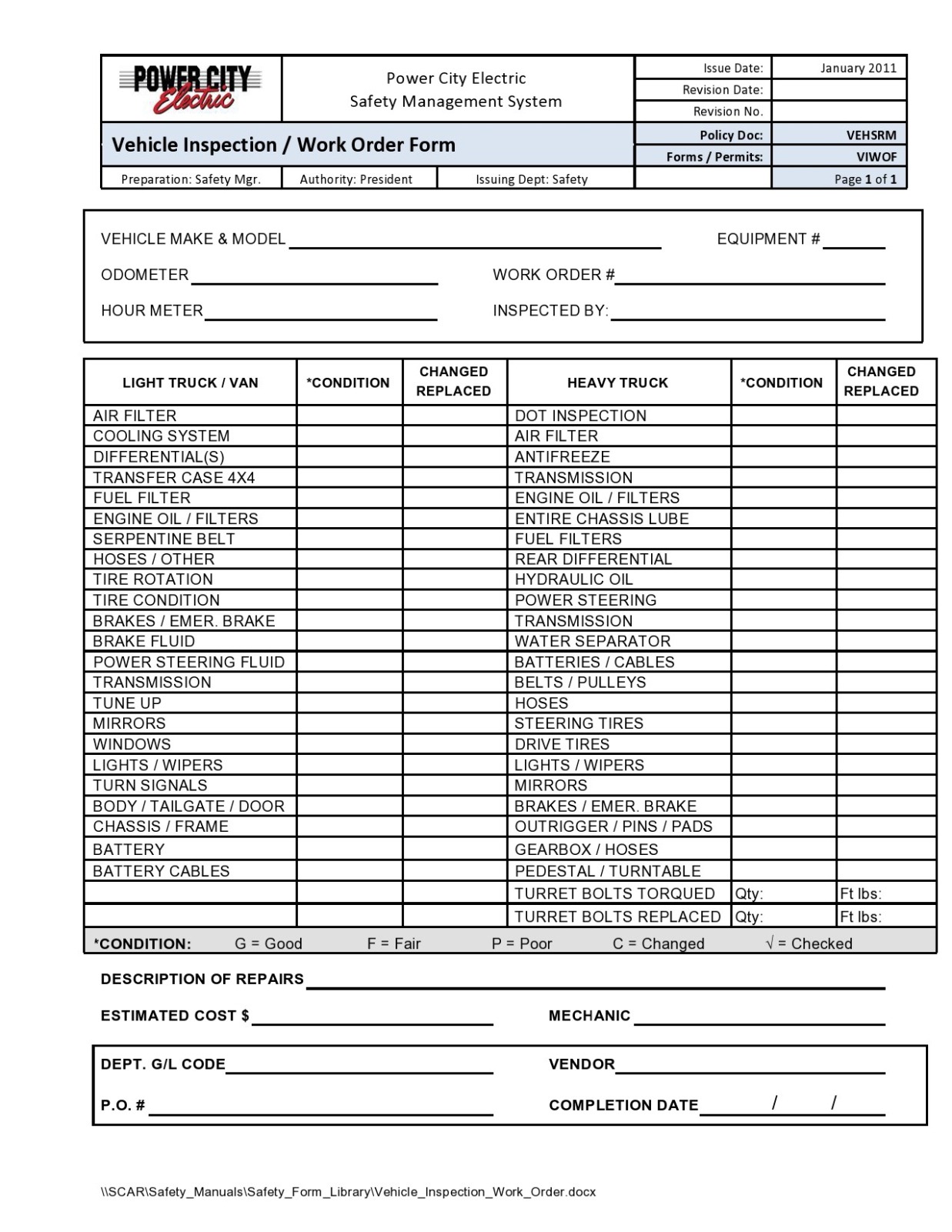 Custom Computer Repair Work Order Template Doc Example