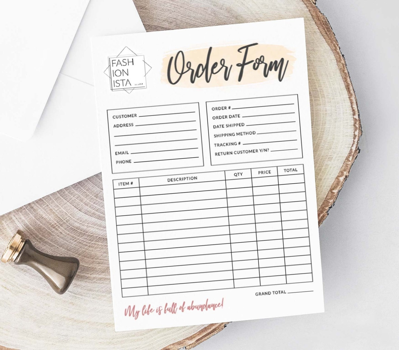 Editable Hotel Breakfast Order Form Template Pdf