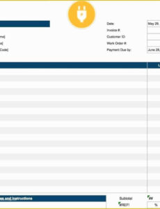 Electrician Electrical Work Order Template