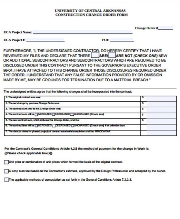 Free Custom Construction Material Order Form Template Excel Example