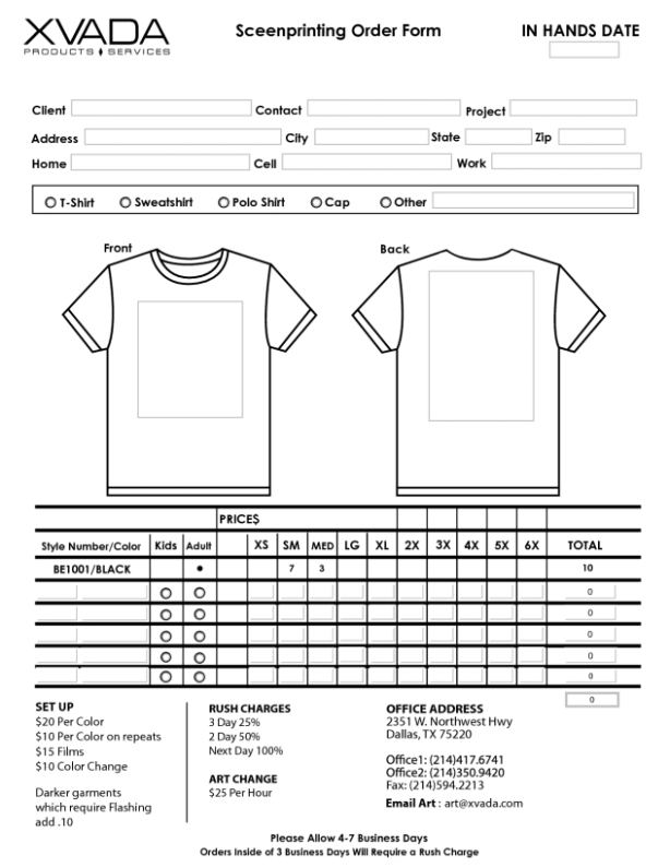 Free Custom Family Reunion T Shirt Order Form Template  Example