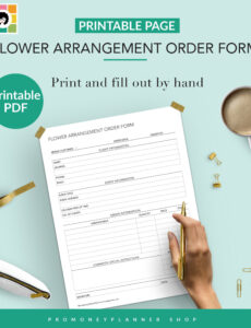 Free Editable Flower Shop Order Form Template Pdf