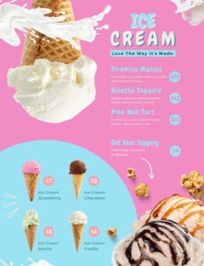 Free Editable Ice Cream Order Form Template  Example