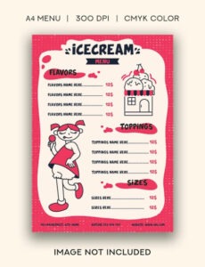 Free  Ice Cream Order Form Template Word