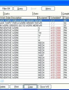 Free Printable Computer Repair Work Order Template Word Sample