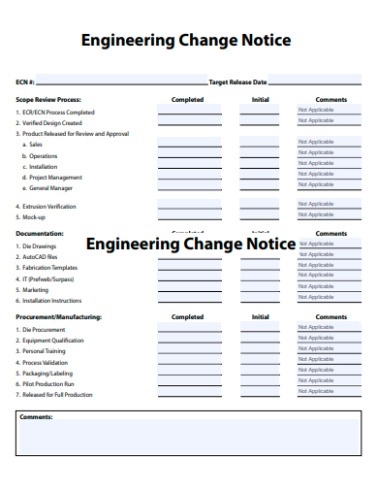 Free Printable Engineering Change Order Form Template Doc