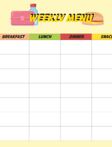 Printable Lunch Menu Order Form Template Pdf Example