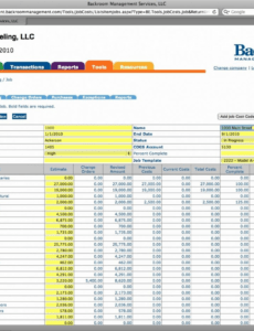 Free Custom Job Order Cost Sheet Template Doc Sample