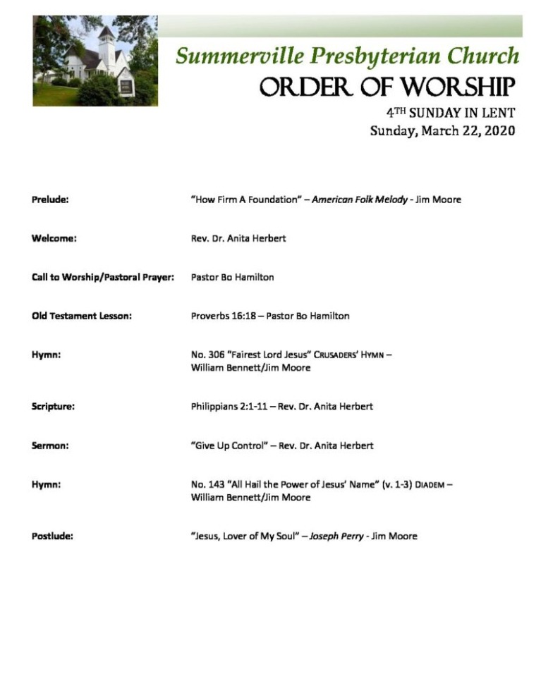 Free Printable Anglican Church Order Of Service Template Doc Sample