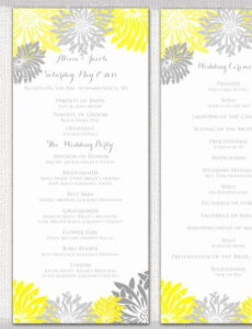 Free  Wedding Flower Order Form Template Word Sample