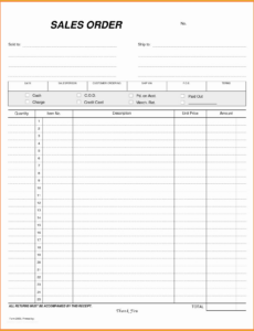 Online Food Order Form Template  Sample