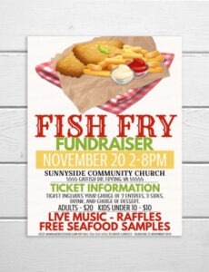 Printable Fish Fry Order Form Template Word Sample