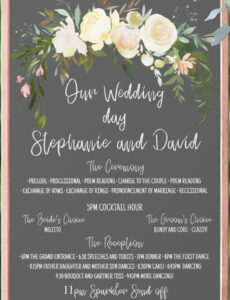 Free Editable Order Of Events Wedding Template Doc