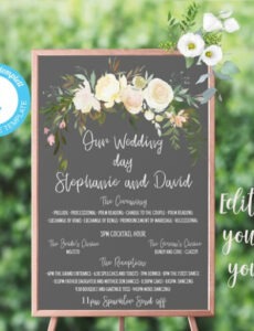 Order Of Events Wedding Template Doc Sample